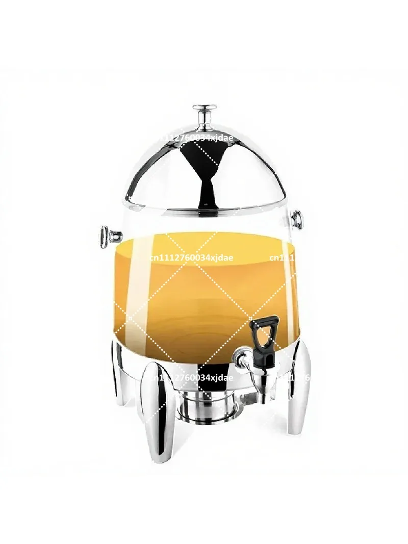 12L Stainless Steel Soy Milk Dispenser Heated Buffet Juicer Machine with Tripod Stand Transparent Container