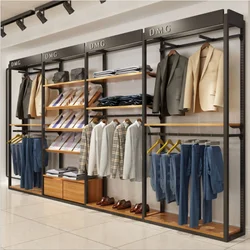 Custom, Apparel Shoes Showroom Interior Design Cloth Store Display Shelf Furniture Clothing Outlet Shop Display Stand