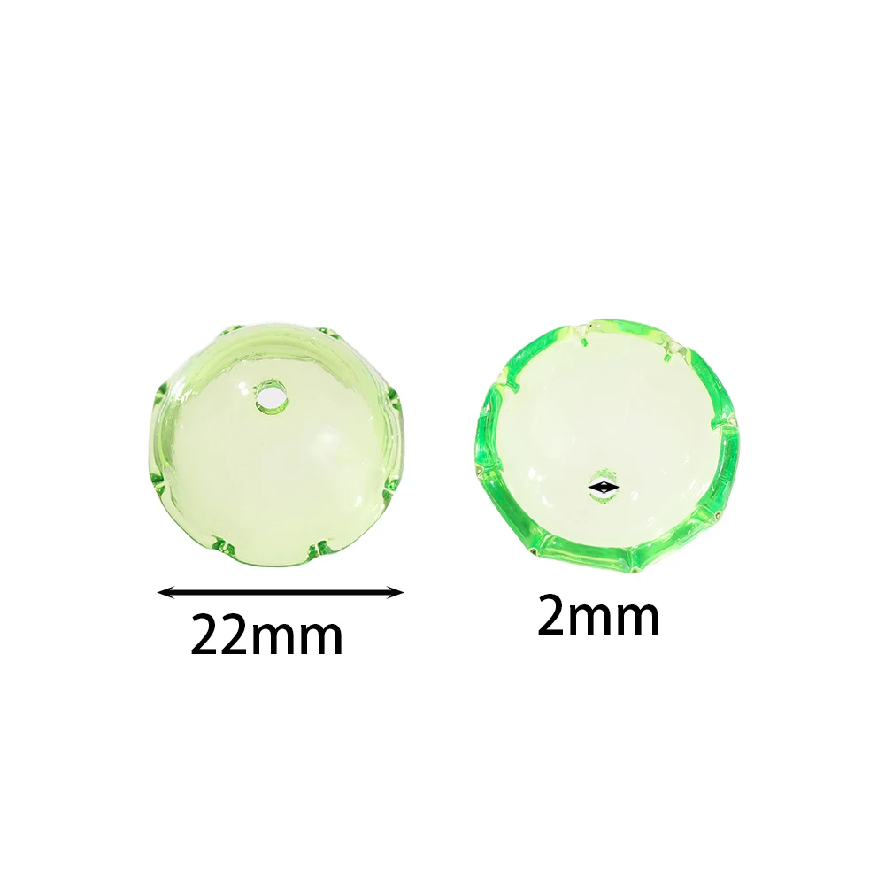 10pcs/lot Acrylic Jellyfish Wind Chimes Beads Caps Charms for Jewelry Making DIY Bracelet Necklace Accessories
