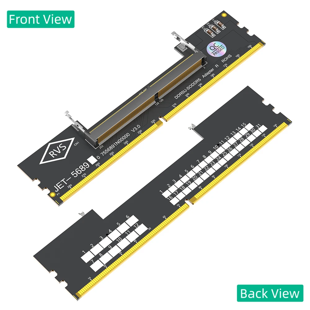 Laptop SO-DIMM to Desktop DDR5 U-DIMM RAM Adapter Memory Card Converter Laptop to Desktop SO-DIMM to PC DIMM Upgrade Tool