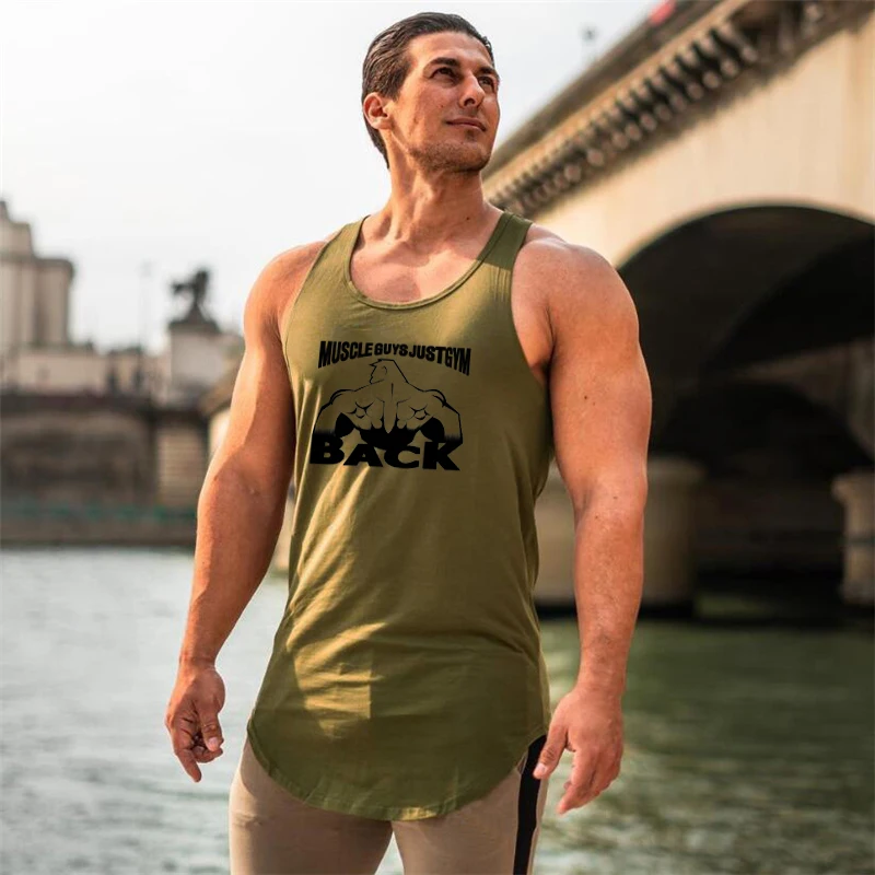 Summer Mens Running Vest Gym Fitness Sleeveless Sweatshirt Cotton Breathable  Moisture Wicking Sports Shirt Muscle Training Wear