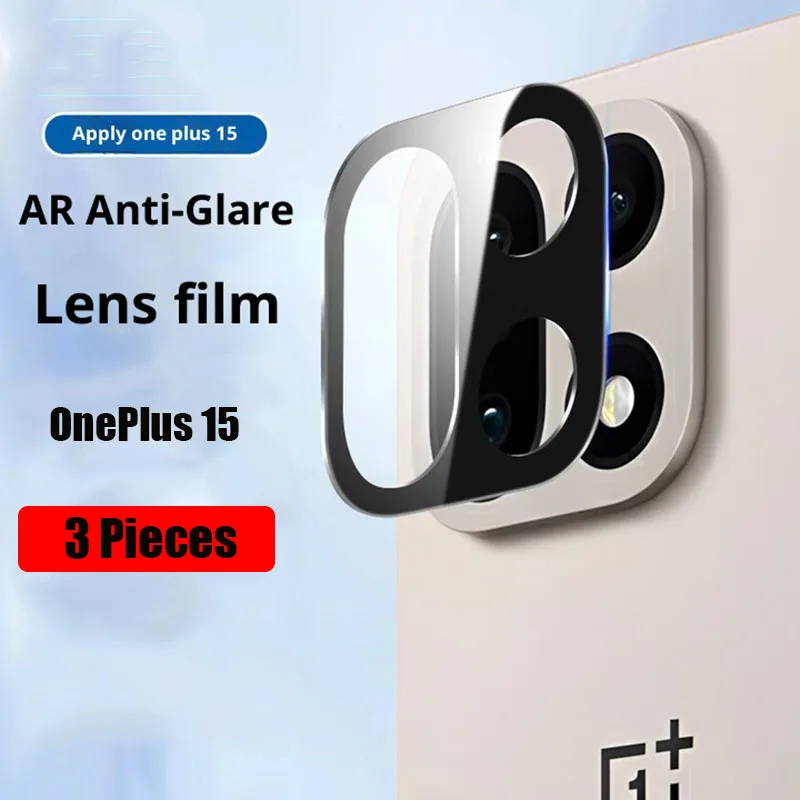 3D Zurück Kamera Objektiv Schutz Für OnePlus 15 Schwarz Kamera Screen Protector Objektiv Gehärtetes Glas Für OnePlus15 1 + 15