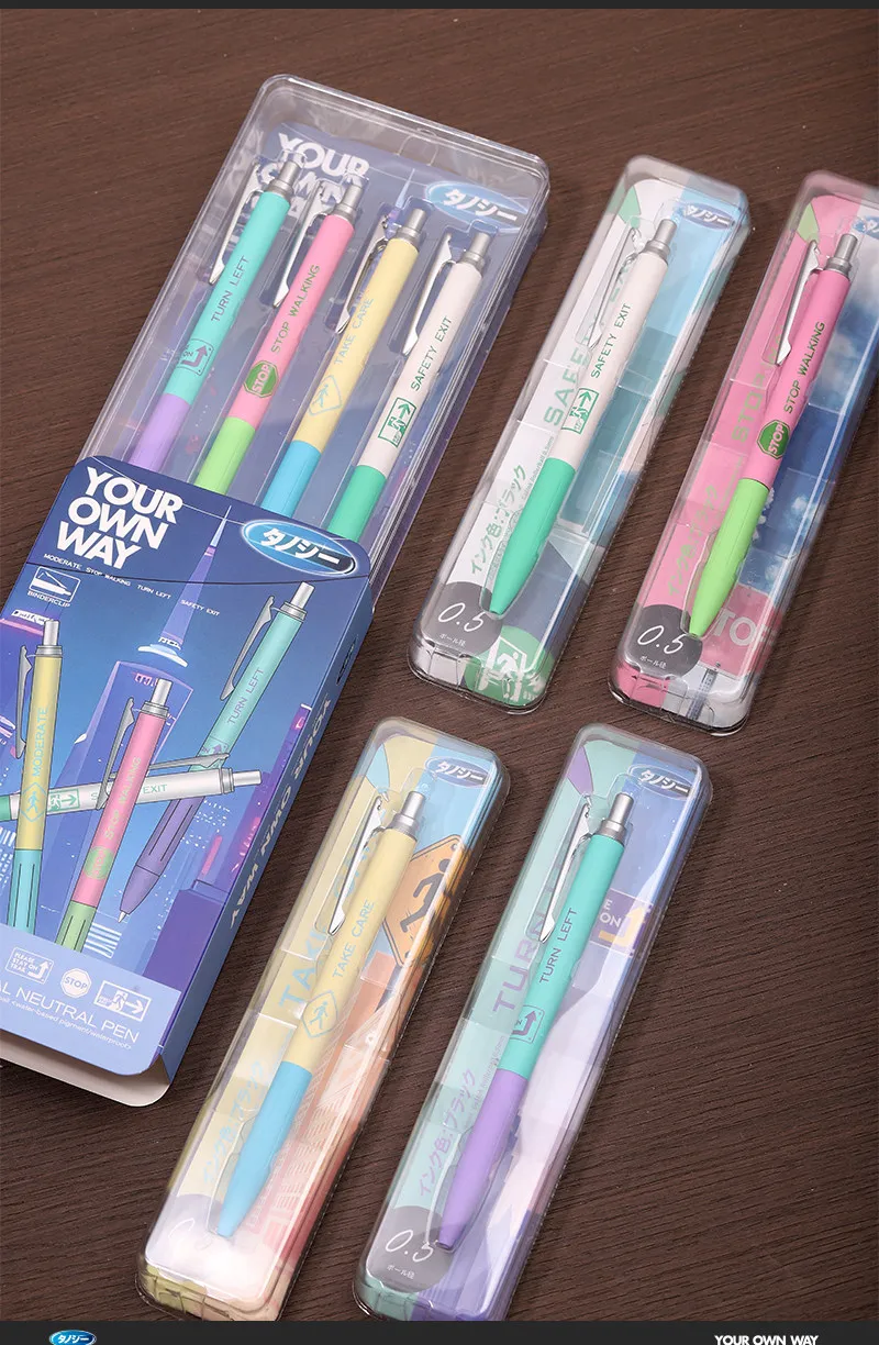 TANOOCI JJ56 Metal Rod Gel Pen 0.5mm Retractable Click-type Design,Smooth Ink Flow Without Smudging,School Office Stationery Pen