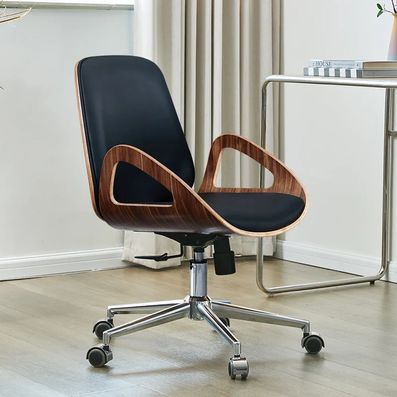 Simple and comfortable office chair for long-term sitting, desktop chair for home, chair with swivel back and lift for bedroom