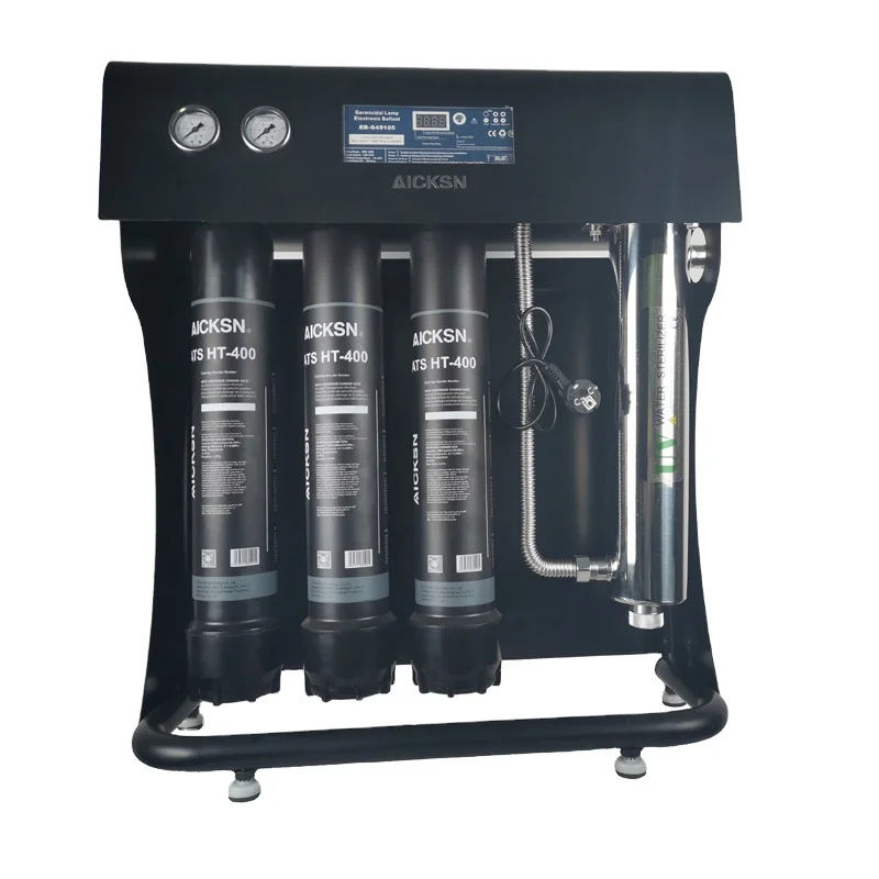 

3 Stages Easy Change Replacement Big Flow UV Water Filter System Uv Lamp Water Purifier Industrial Black Electric Easy Operation