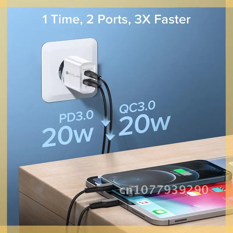 

Maerknon PD 20W USB Charger Quick Charge QC 3.0 Fast Phone Wall Charger Adapter For iPhone 13 12 Pro iPad Huawei Xiaomi Samsung