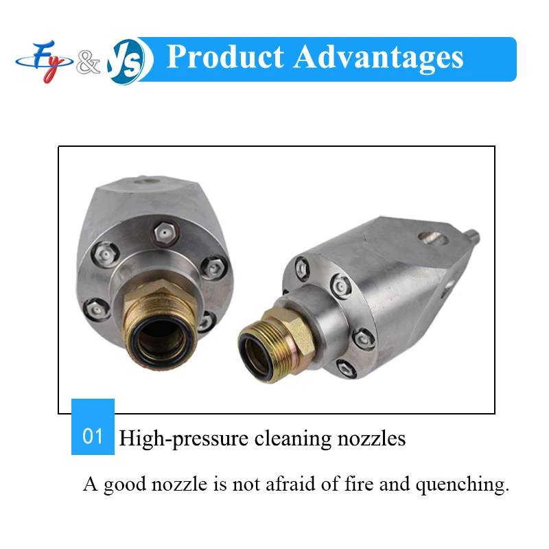 

YS Stainless Steel High Pressure Sewer Puncture Nozzle 0.5-4kg Rotating Dredge Head for Pipe Cleaning & Mud Removal Puncture