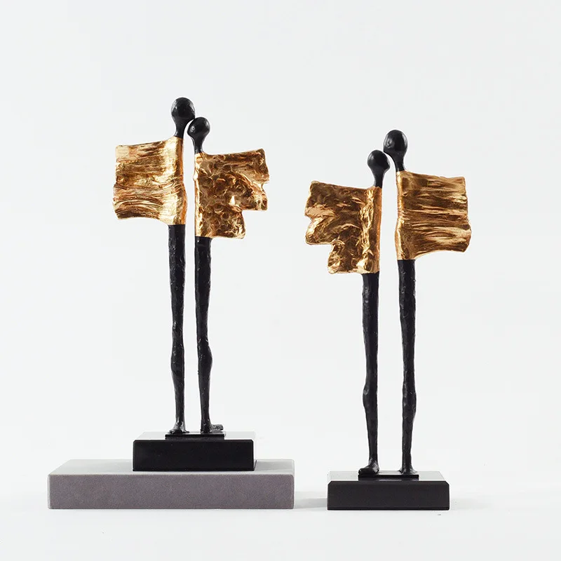 

Portrait couple sculpture advanced crafts creative decoration home alloy ornament