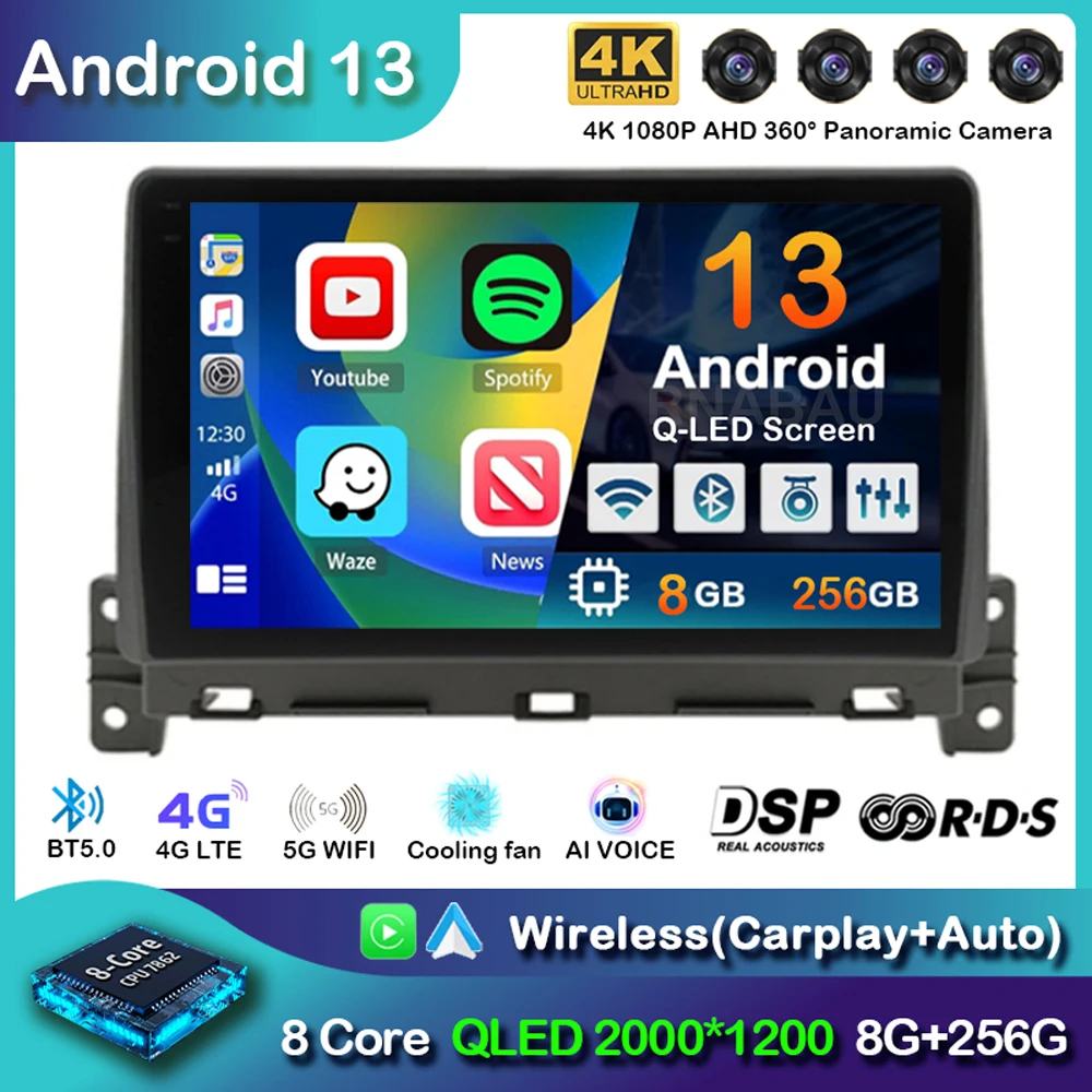 

Android 13 Carplay Car Radio Navigation GPS For Great Wall Wingle 7 2018 2019 2021 Multimedia Player Head Unit Stereo BT No 2din