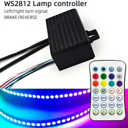 Car turn signal controller,Start Scan WS2812B colorful LED scrolling light, DRL brake light flashing SP800APRO