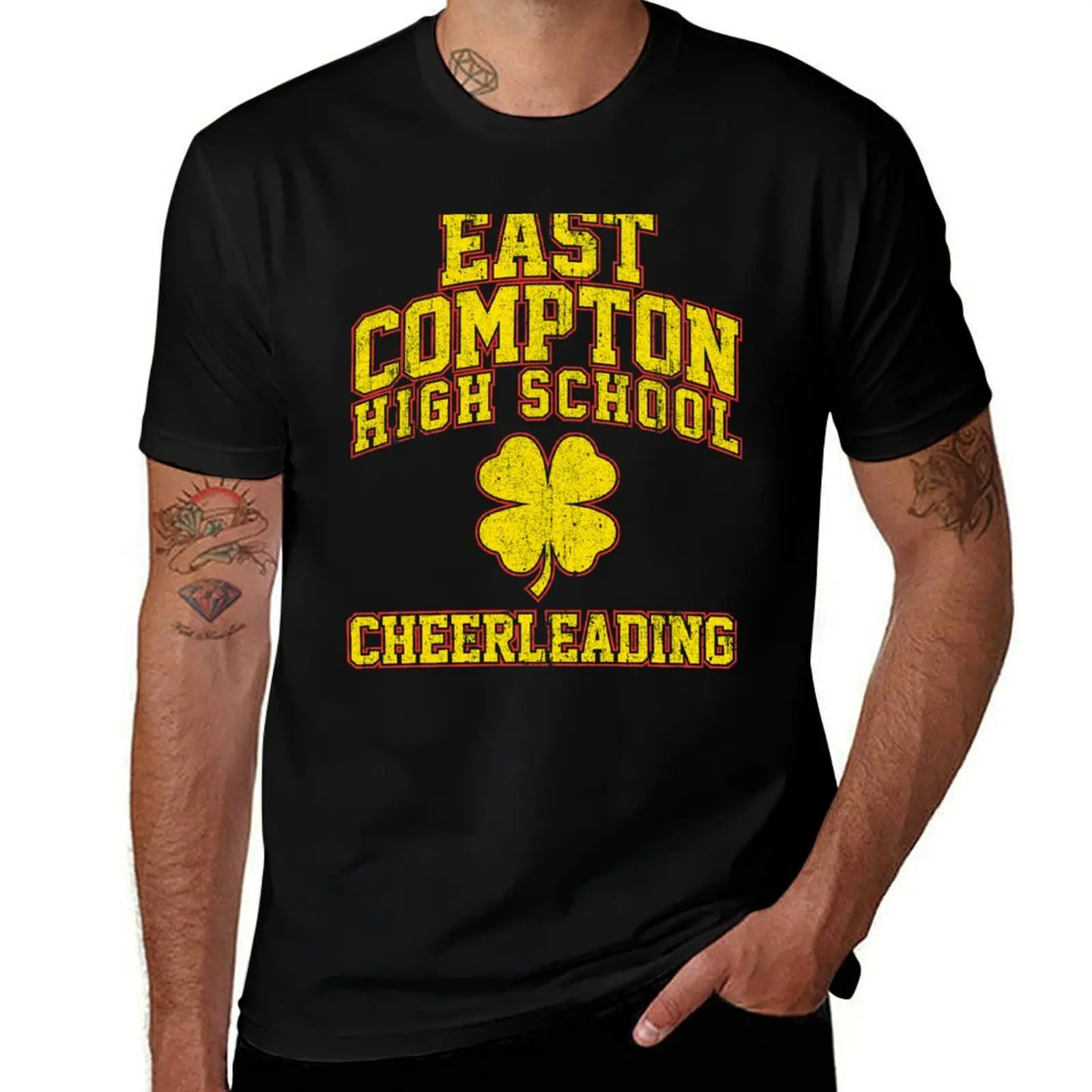 East Compton High School Cheerleading T-Shirt anime stuff blacks anime t shirts workout shirts for men