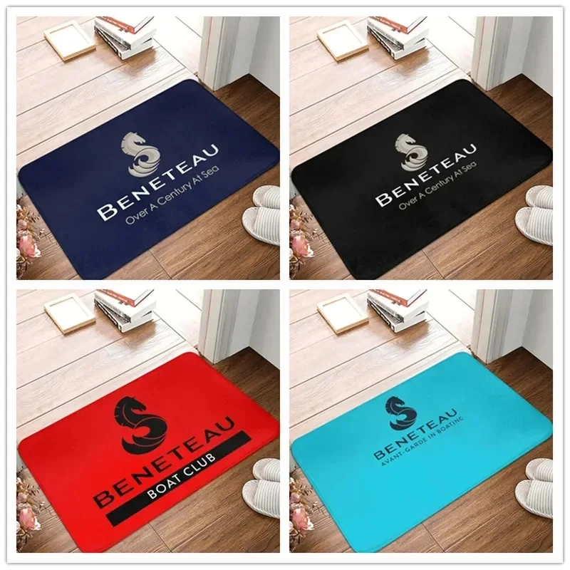 VIKAMA BENETEAU Yacht Logo Printed Doormat Anti-slip Water Absorbent Entrance Floor Mat For Yacht Home Door Decor