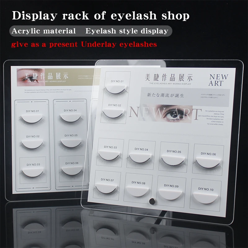 

False Full Strip Eyelash Style Display Board Beauty Salon Lash Display Rack Pattern Making Style Finished Product Display Book