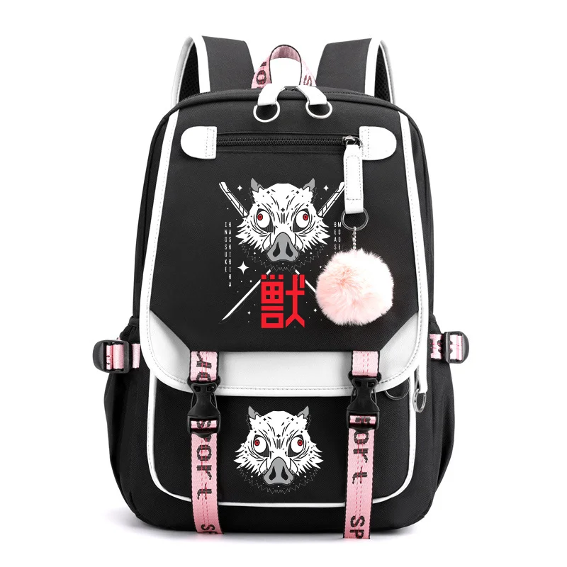 

New Anime Inosuke Backpack School Large Capacity Rucksack Inosuke Zipper Backpack Men's and Women's Laptop Backpacks