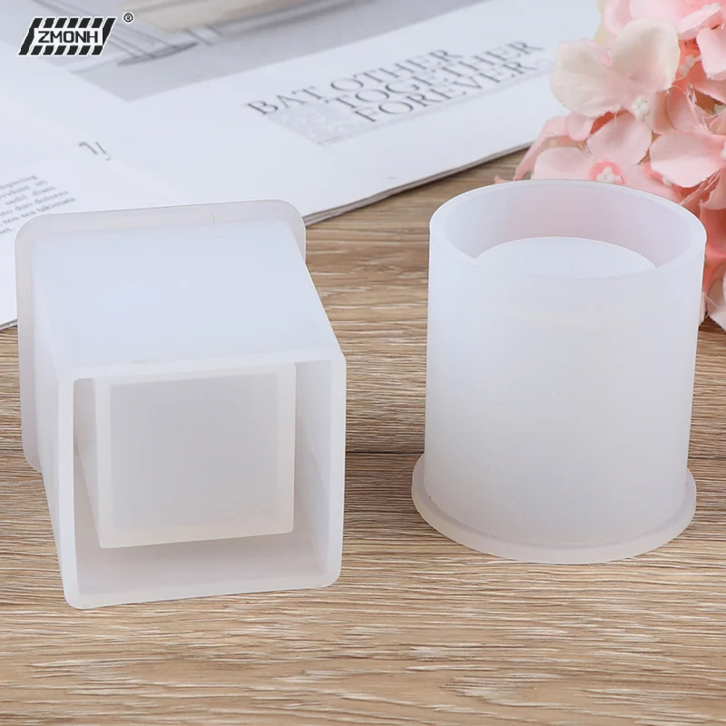 

[H]Silicone Mold Pen Container Square Round Storage Holder Epoxy Resin Molds
