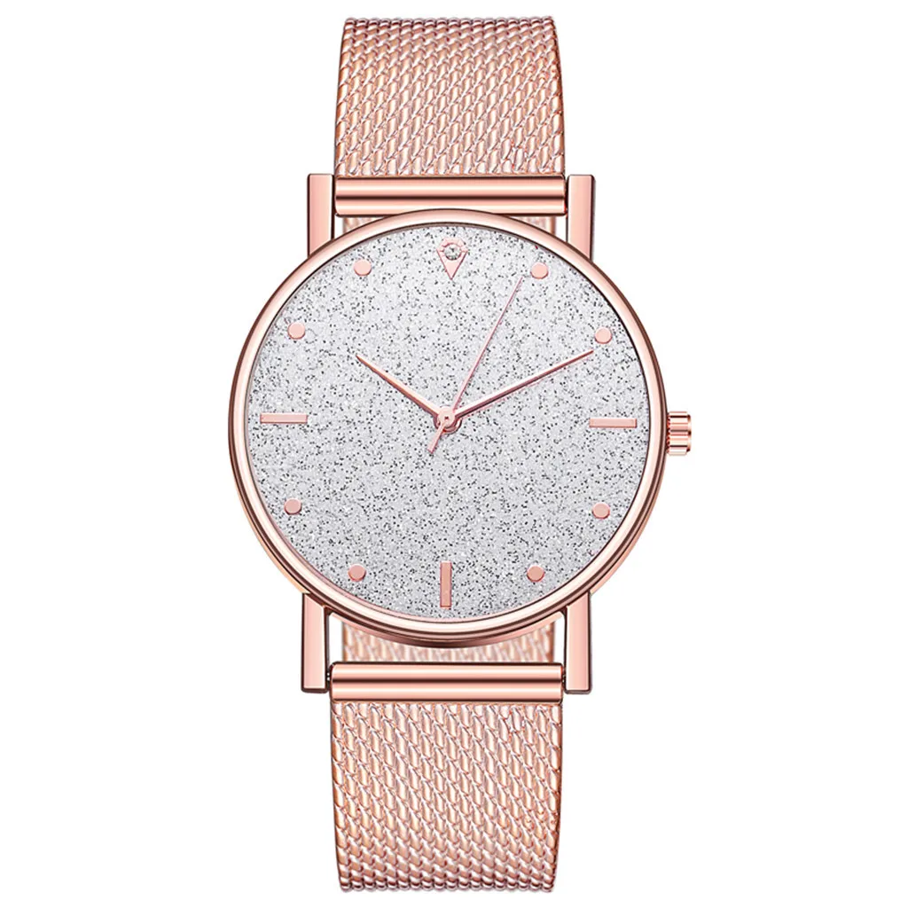 Women'S Quartz Mesh Belt Watch Analog Wrist Watch Fashionable Simple Style Quartz Wristwatch Reloj Mujer Montre Femme Relogio