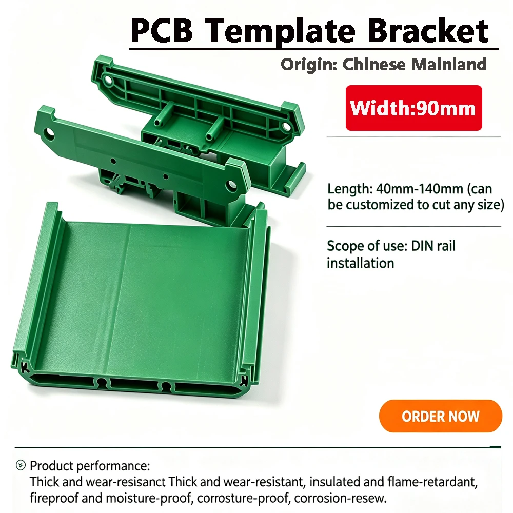 PCB circuit board module rack 90mm wide 50mm-120mm can be cut freely for DIN rail installation PLC rail base installation