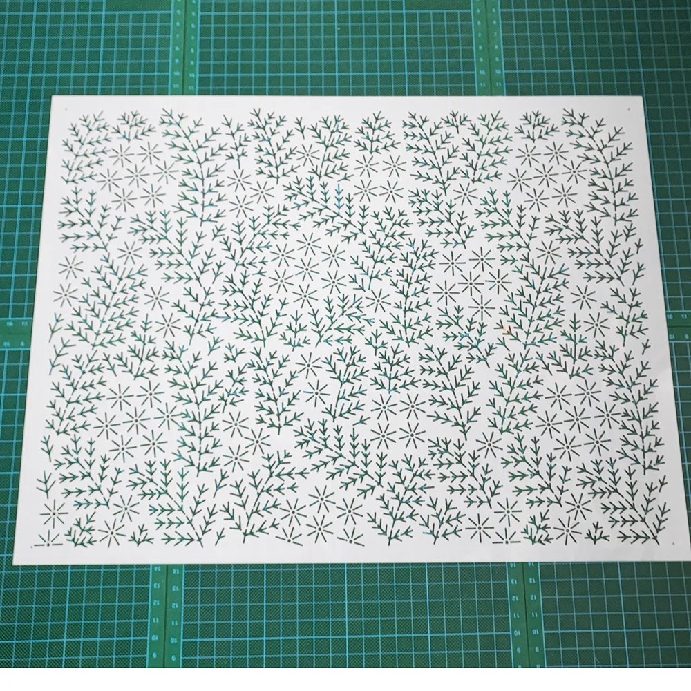 Flowers and Plants Series large tracing soft Quilting Templates Sashiko Stencils Reusable PET drawing formwork for Embroidery - view 2
