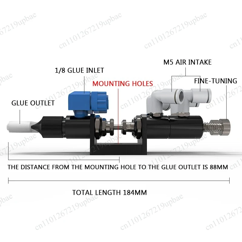 Precision Double‑Liquid Suction Dispensing Valve, AB Glue Epoxy Resin Dispensing Valve for Industrial Glue Dispensing