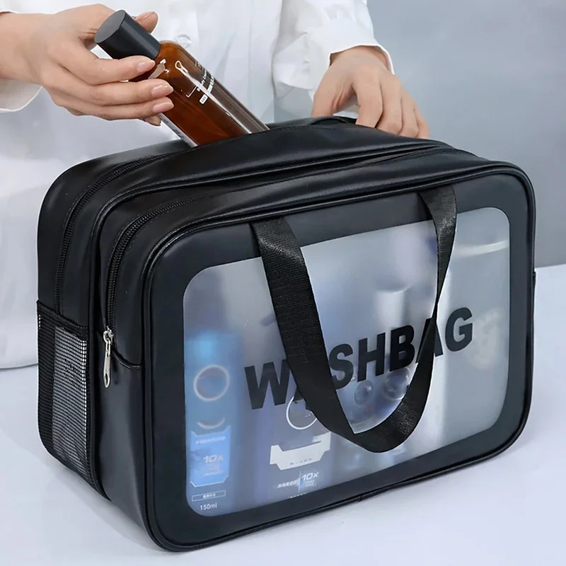 Two Layers Wet-Dry Separation Makeup Bag Portable Toiletry Bag Travel Large Capacity Storage Bag Fitness Swimming Essentials