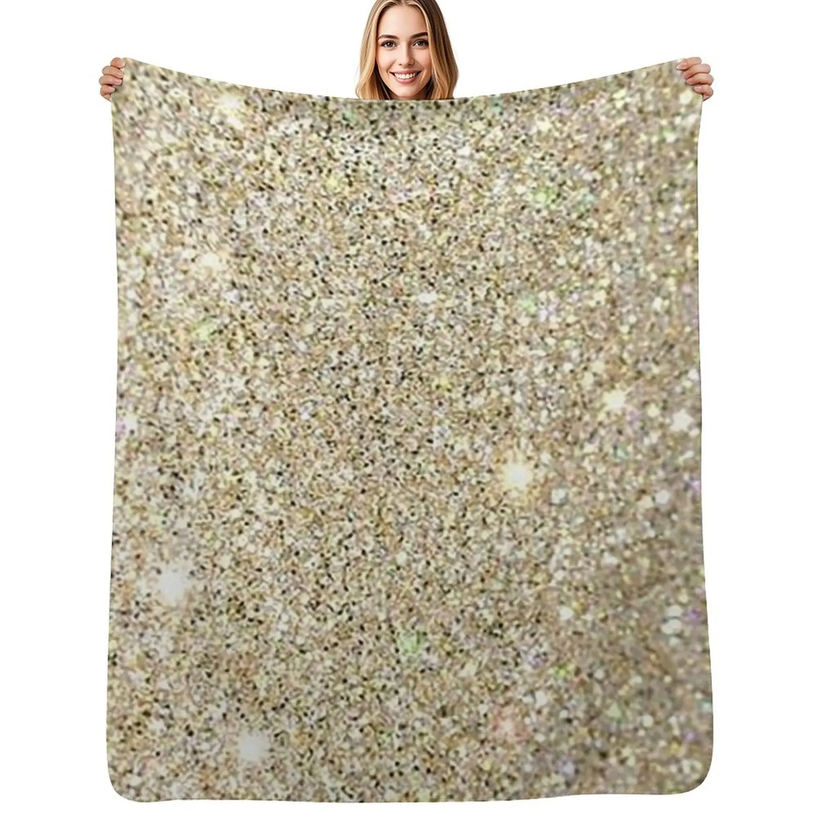 

Golden Color Pattern Throw Blanket Vintage Plaid on the sofa sofa bed Nap Blankets