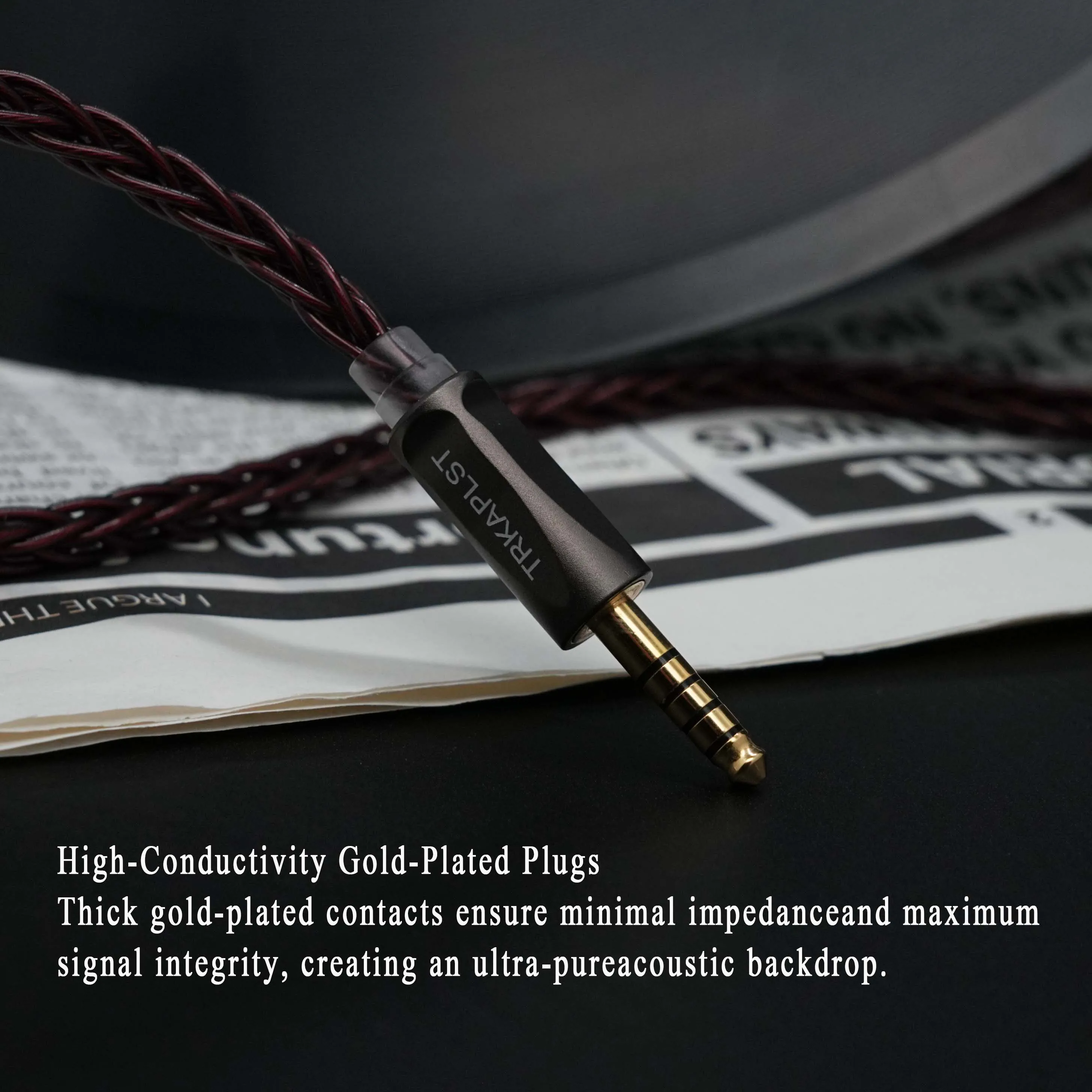 TRKAPLST-26 Furukawa Silver‑Copper Alloy+Oil‑Impregnated Graphene IEM Cable 2.5 3.5 4.4mm With IE900 0.78mmPIN MMCX For HIFIMAN