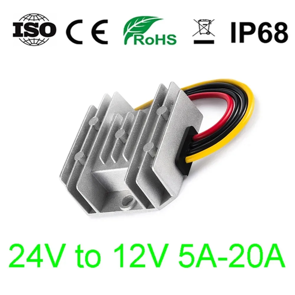 DC 24V to DC 12V 24 Volt to 12 Volt 5A-20A Buck Module Step Down Voltage Regulator Buck Converter for Cars