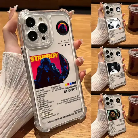 The Weeknd New Poster album Hot Phone Case For iPhone 16 15 14 13 12 11 Mini Pro Max X XR XSMax Plus Anti Fall Transparent Cover
