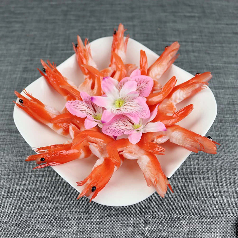 

2PCS Simulation Lobster Decor Artificial Red Plastic Toy Props for Food Shop Bakery Party Display Teaching Aid