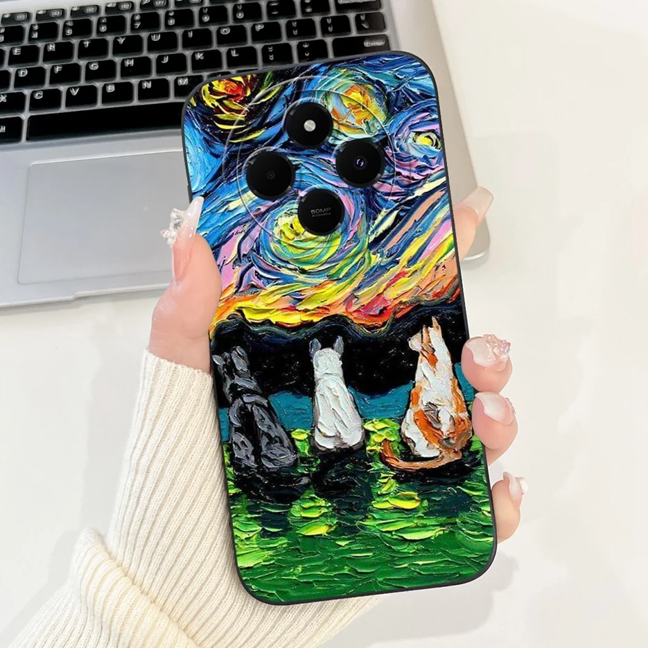 For Xiaomi Redmi 14C Case PocoC75 Cute Dinosaur Cartoon Cover Soft Silicone Phone Cases For Xiaomi Poco C75 C 75 Redmi14C Bumper