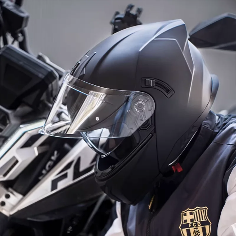 

Модульный шлем-трансформер с откидной подбородочной защитой, простое управление, сертификация DOT ECE, улучшенная вентиляция для туризма и ежедневных поездок, матовый черный