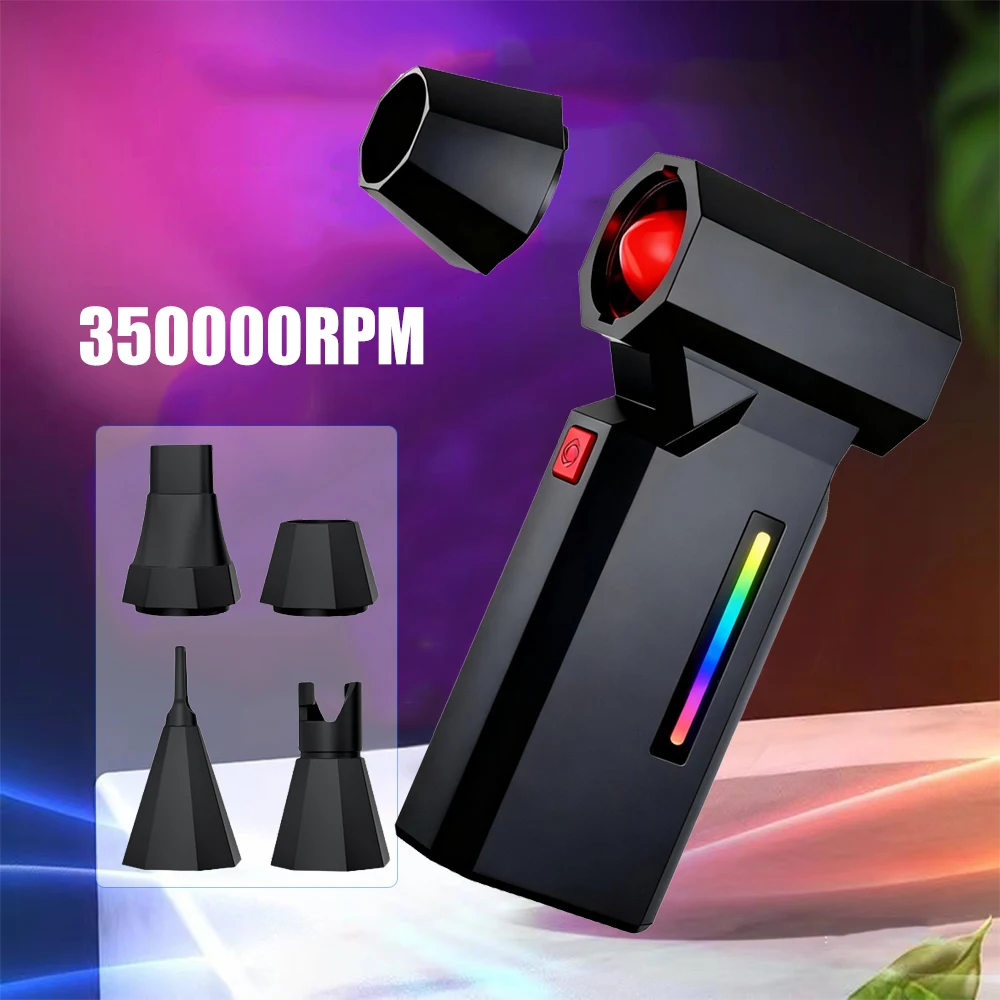 

Карманный пылесборник, 350000 об/мин, 4000 мАч, мини-турбоструйный вентилятор, перезаряжаемый турбовентилятор 60 м/с, мощный вентилятор для чистки