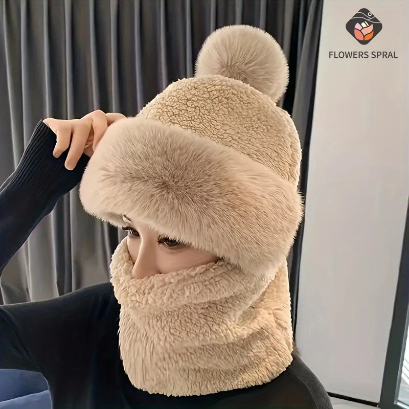 

Зимняя маска для лица, шарф-плащ - 100% полиэстер, тканый, ветрозащитный, теплый чехол на шею с шапкой, подходит для активного отдыха, цикл.