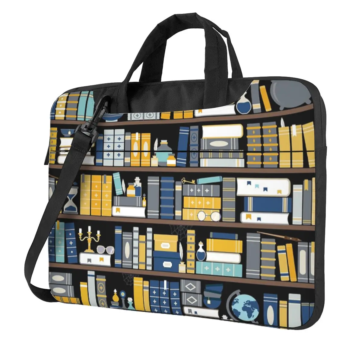 

Книжный шкаф, синий, желтый, библиотека, сумка через плечо для ноутбука, чехол для компьютера, 13, 14, 15,6-дюймовый чехол для ноутбука Macbook Pro Lenovo