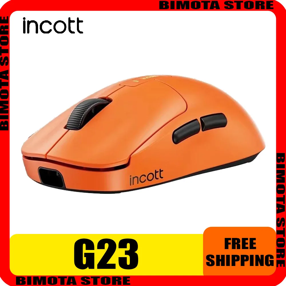 Incott G23 Pro 2.4g Wireless Mouse 8K Paw3950 Dual Mode Hot Swap Gaming Mouse Fast Charge  Ergonomics Pc Gamer Accessories Gift