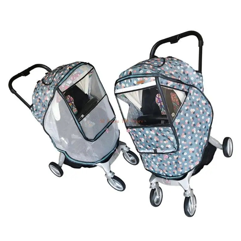 

96GC Baby Strollers Weather Shield Cover Breathable Pushchair Cover Pram Accessories
