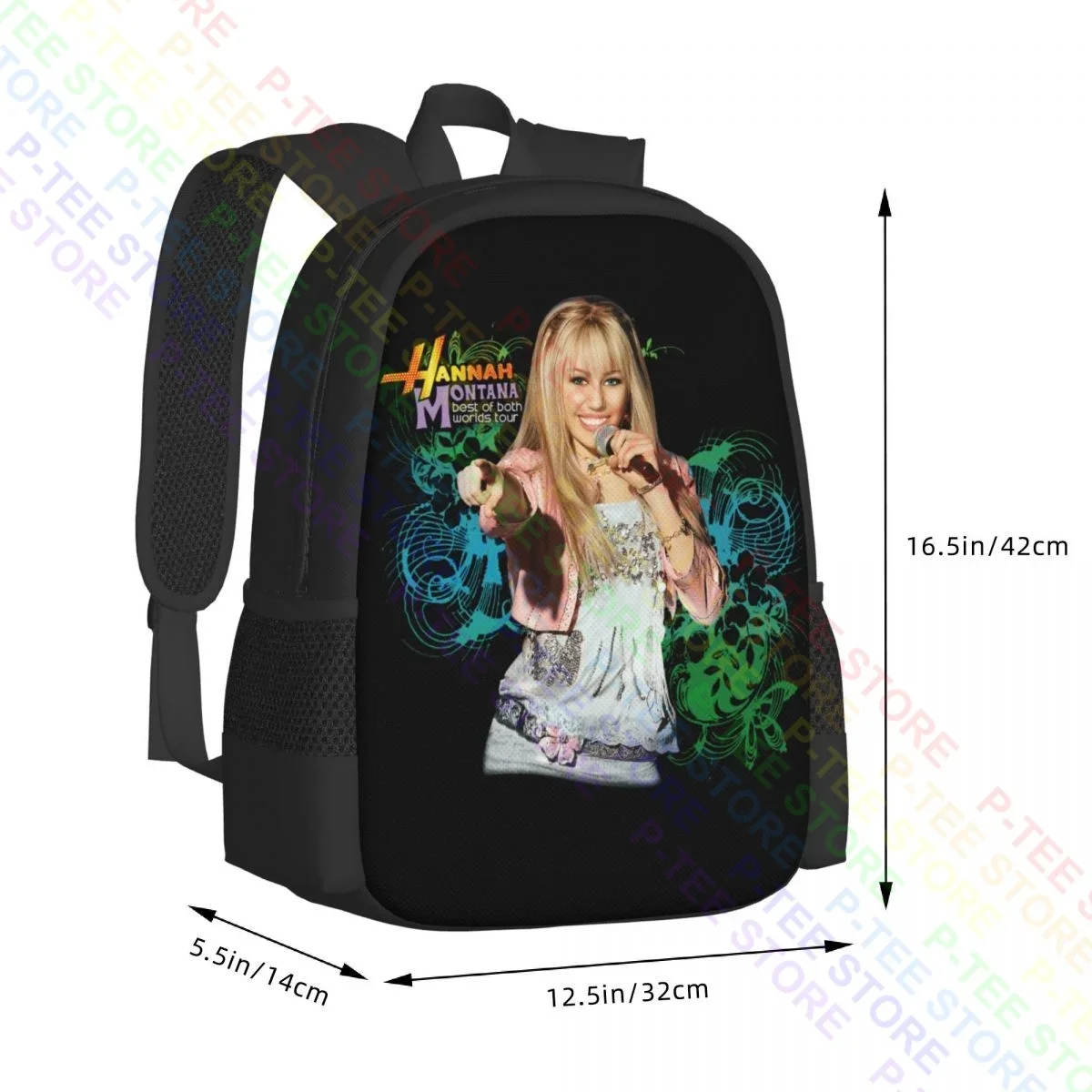 Hannah Montana Best Of Both Worlds TourBackpack Large Capacity Gym Shopping Bag