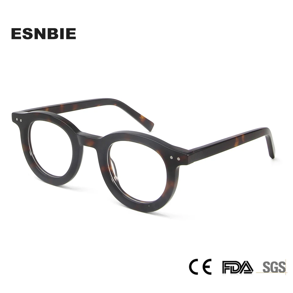 

Bio Acetate Eyeglasses Retro Vintage Round Eco-Friendly Eyewear Frames Men High Quality Prescription Glasses Women Spectacles