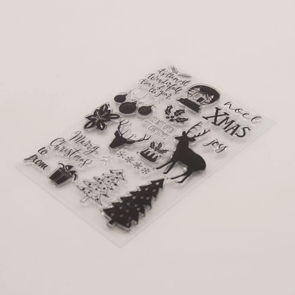 Tpr Clear Stamps Cling Sheets Transparent Seal DIY Craft Set for Scrapbooking Christmas Cards Letters Journals Decoration T1340
