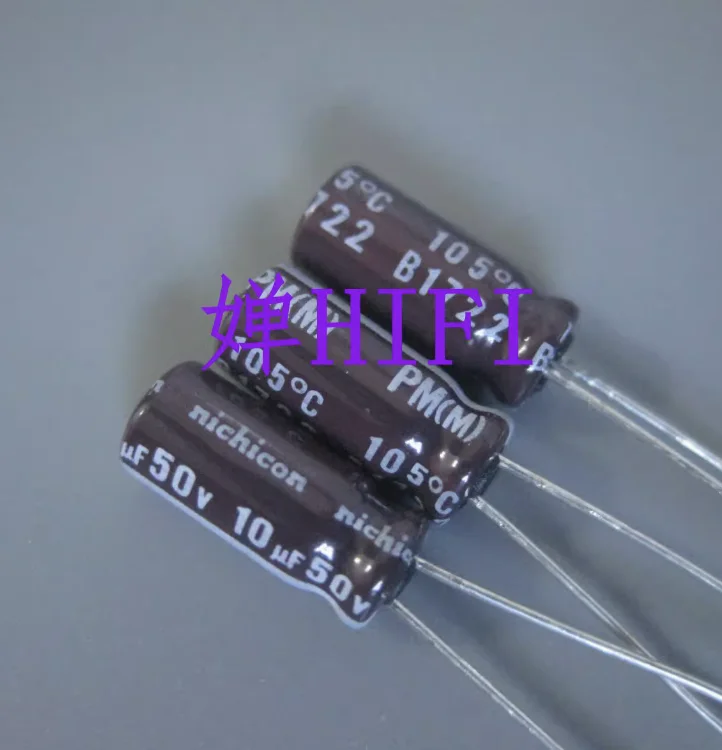 100PCS NEW NICHICON PM 50V10UF 5X11MM electrolytic capacitor PW 50V 10UF High frequency long life 10uF/50V