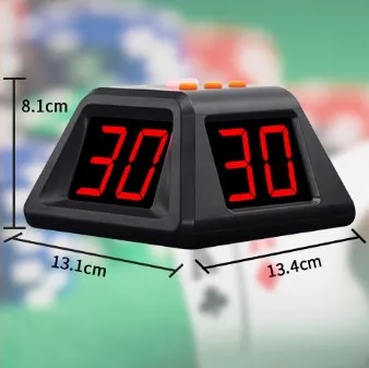 Professional Manufacturer Go Mahjong Board Game Poker Chess 20 30 Seconds Reminder Countdown Timer with 4-sided LED Display