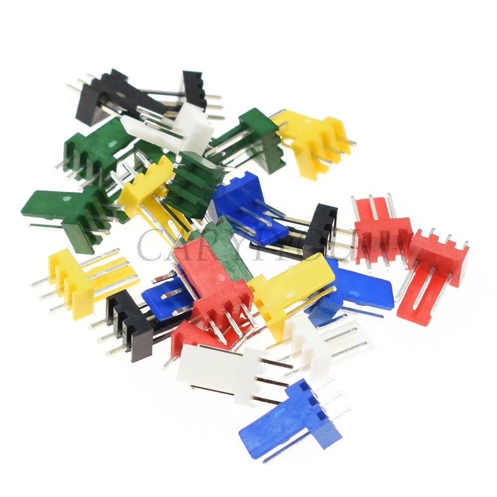 100Pcs 2510-3A KF2510 Male Wafer Plug Connector 2.54mm Pitch Straight Angle Connector for Computer Fan