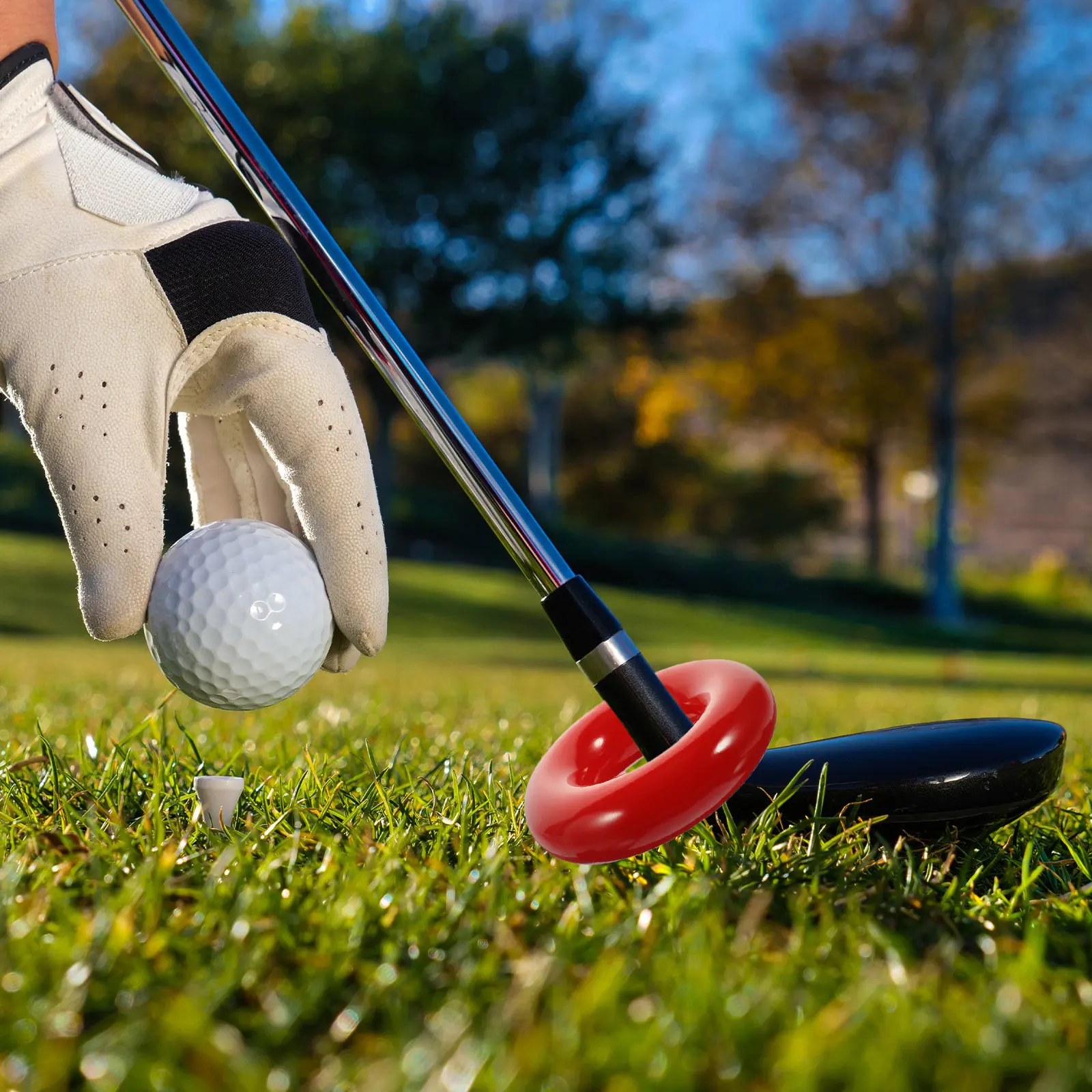 

2 шт. железных утяжеленных кольцевых тренажеров для гольфа для тренировки свинга, развития баланса, стабильности, контроля, укрепления мышц, гибкости, увеличения дальности удара, портативные