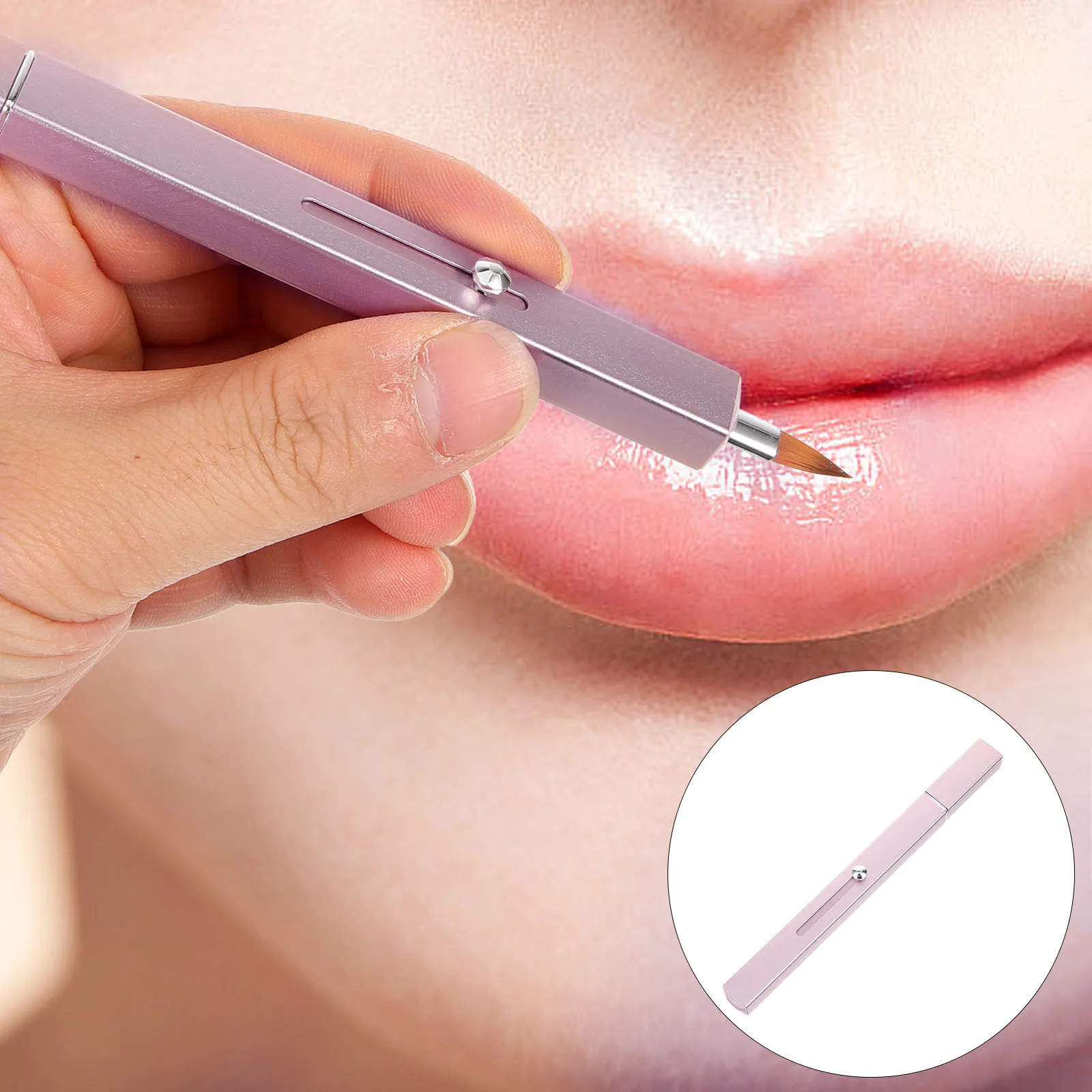 Brosse à lèvres rétractable à Double extrémité, applicateur de rouge à lèvres, brosse anti-cernes, outil de maquillage Compact et Portable, applicateur de brillant à lèvres pour femmes