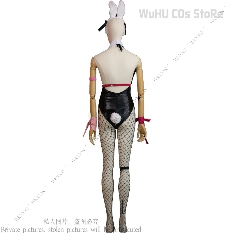 Costume Cosplay con foro di coniglio Bunny Girl Adult Women body tuta di coniglio Sexy Halloween Carnival Party Idol Vtuber gioco di ruolo