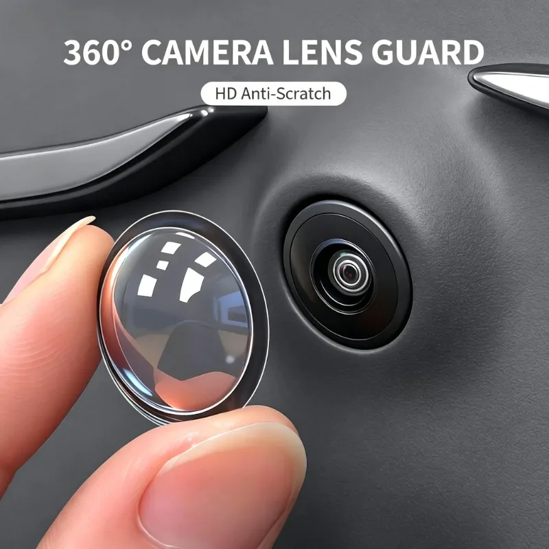 

2/4/8Pcs 360 Panoramic Rear Camera Protector, HD Clear Anti-Scratch Lens Guard for Car Mod