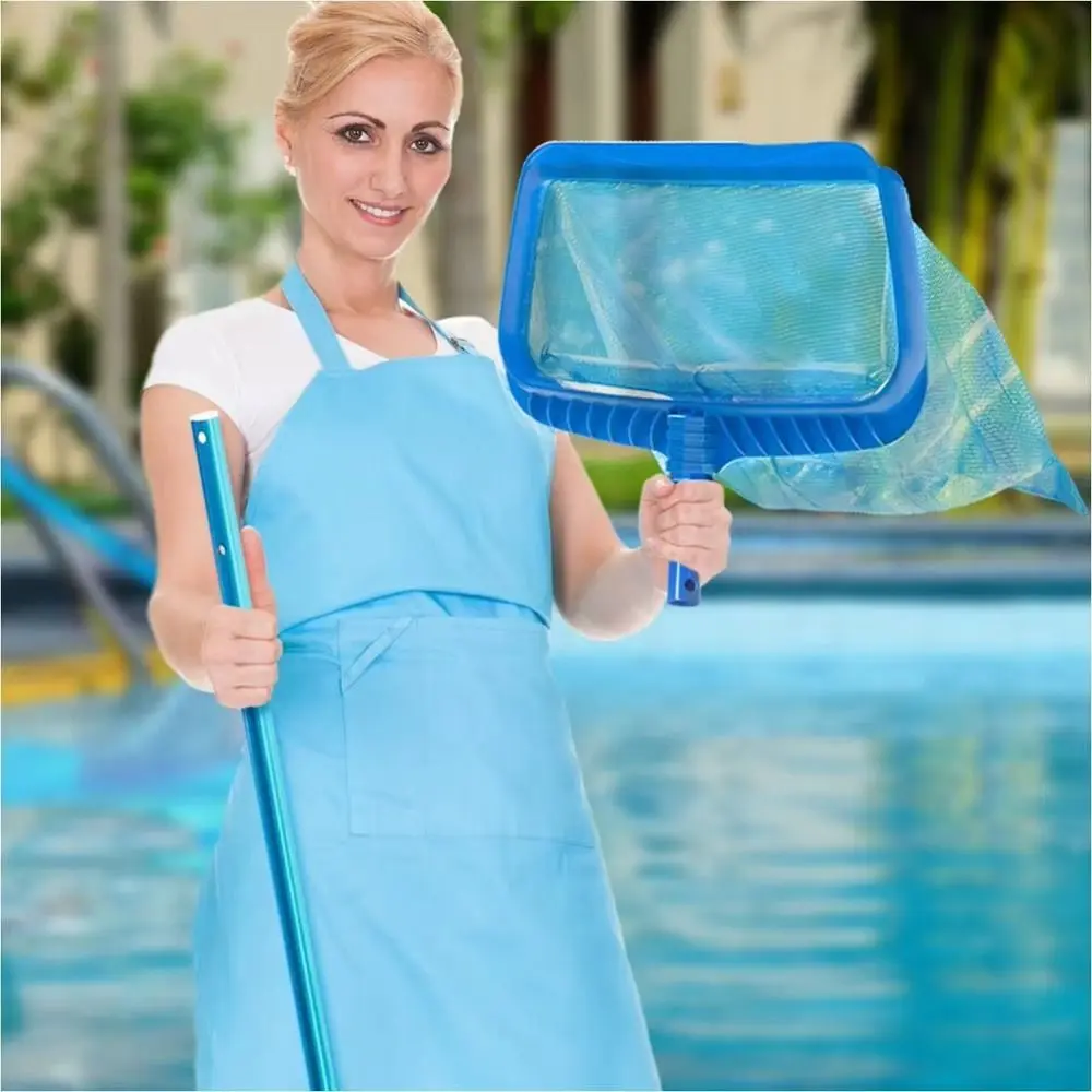 

Larger Capacity Pool Skimmer Deep Rake Easy Scoop Edge Pool Net Without Pole with Reinforced Frame High-Efficiency