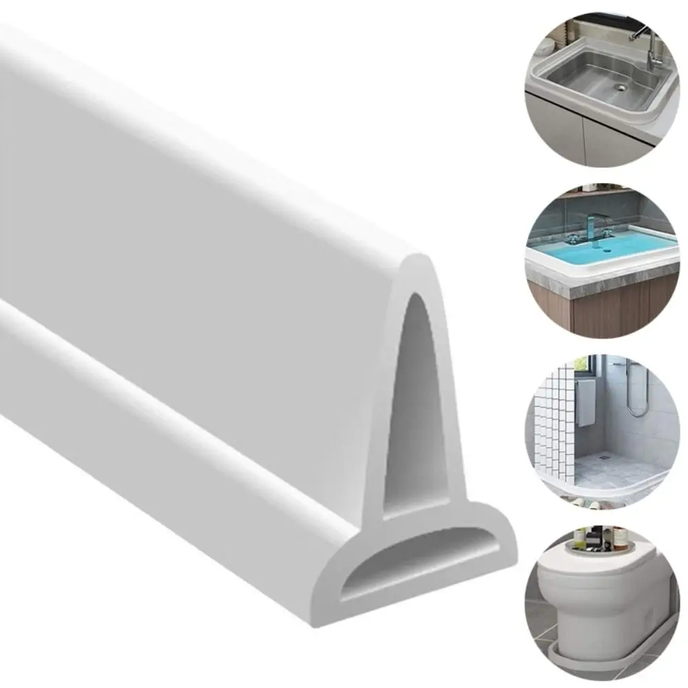 Professional Collapsible Shower Water Dam Waterproof Self Adhesive Water Barrier Strip Dry and Wet Separation Water Stopper Sink