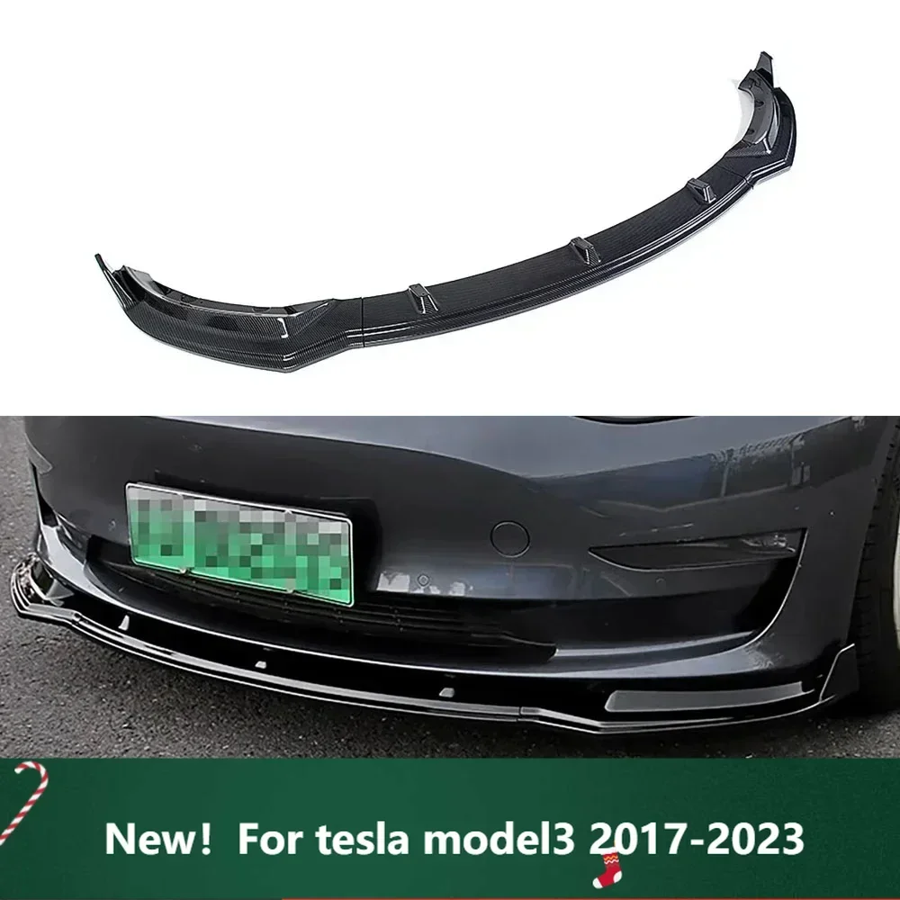 

New！For tesla model3 2017-2023 Car Front Bumper Spoiler Lip Bumper Protection Guard Spoiler Diffuser