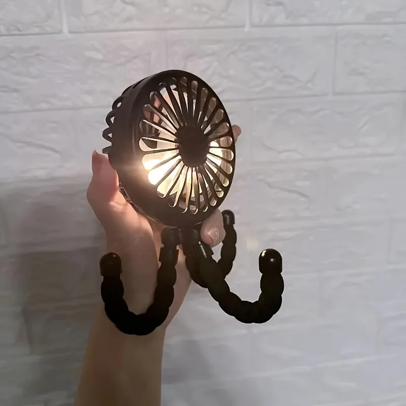 1pc, ventilador de carrinho de mão recarregável usb bladeless pequenos ventiladores dobráveis mini ventilador mesa silenciosa ao ar livre refrigerador pescoço ventilador d